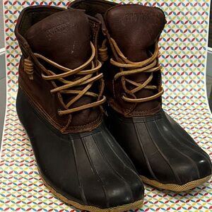 Sperry Brown and Black Duck Boots